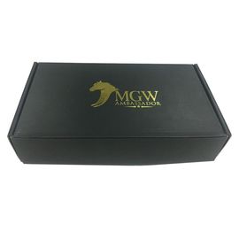 Çin Siyah Renk ile 35 x 24 x 7cm Oluklu Hediyelik Kutular Altın Logo OEM Fabrika