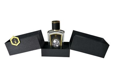 Çin EVA Ekle ile Özelleştirilmiş 2 Taraf Açık Siyah Desenli Parfüm Hediye Paketleme Kutuları Fabrika