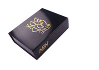 Siyah Photoresist Ve Sıcak Altın Logolu Dikdörtgen Karton Katlanır Hediye Kutuları Tedarikçi