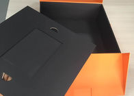 Siyah Bölme ile Karton Kitap Şekilli Kutu Turuncu Renkli Top Baskılı Tedarikçi