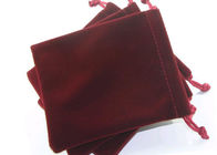 Jewelly Paketleme için Kişiselleştirilmiş Kırmızı Kadife İpli Kese Folyo Logosu Tedarikçi