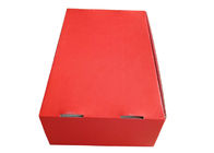 Lüks Kırmızı Kağıt Hediye Kutusu, Şapka / Dekorasyon Ambalajı İçin Oluklu Ambalaj Kutusu Tedarikçi
