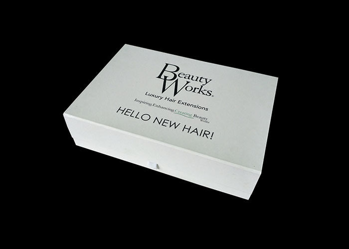 Beyaz karton katlama hediye kutuları, saç uzatma depolama için kapaklı hediye kutusu Tedarikçi